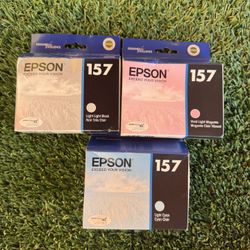 3 Epson 157 Ink cartridges 
