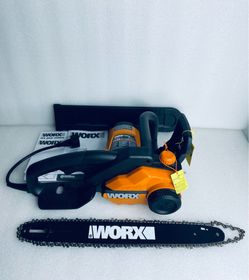 New Other Worx 120V Corded Electric Chainsaw 15A 18" Blade WG304.2, Auto Tension, Chain Brake