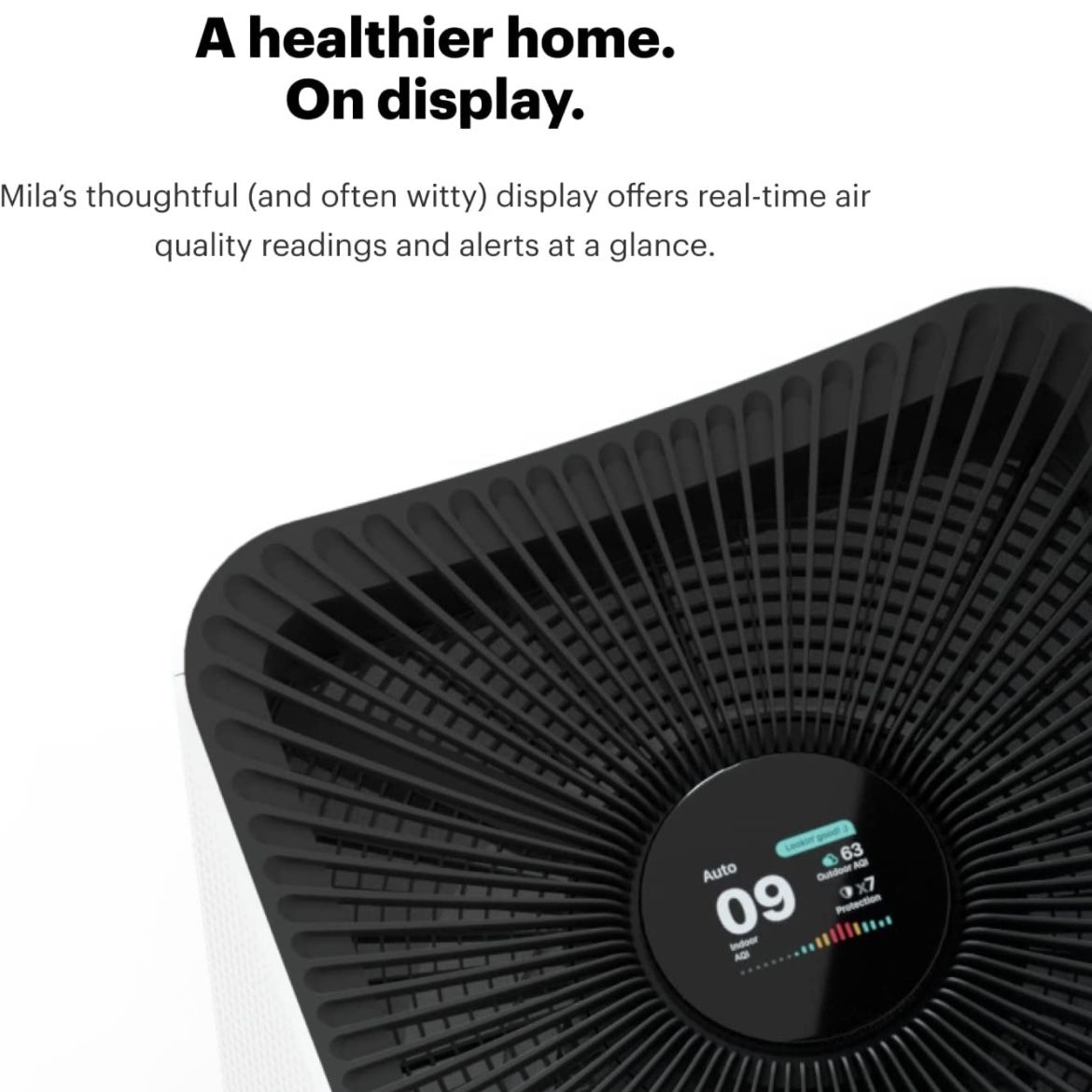 Mila HEPA Air Purifier Big Sneeze Air Filter H13 HEPA 416 CADR 920 ft Coverage