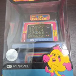 My Arcade Ms. Pac-Man Micro Player Pro: Classic Arcades 6.75" Portable Video Game, Retro Gaming, Playable Video Game Collectible