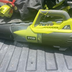 Ryobi Electric Corded Blower Used Works Good . Switch Stuck In On Position . Only Shuts Off When Unplugged 
