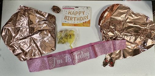 18th Birthday Decorations -Rose Gold