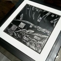 Hand-Drawn Original Abstract Collage