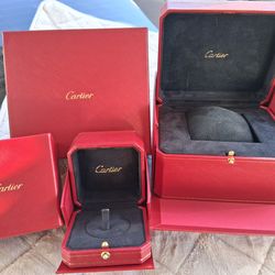 Brand new Cartier watch and  jewelry boxes