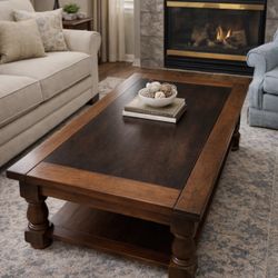 Solid Wood Coffee Table – Beautiful Rustic Style