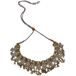Indian Dual Gold Pearl Chocker Necklace Set