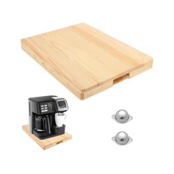 360° Sliding Tray for Coffee Maker, Appliance Slider Under Coffee Maker Mat for Breville Ninja Espresso Machine, Coffee Pot Rolling Tray for Counterto