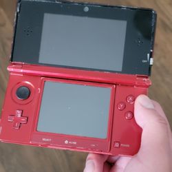 Red 3DS With Smash Bros Cartridge
