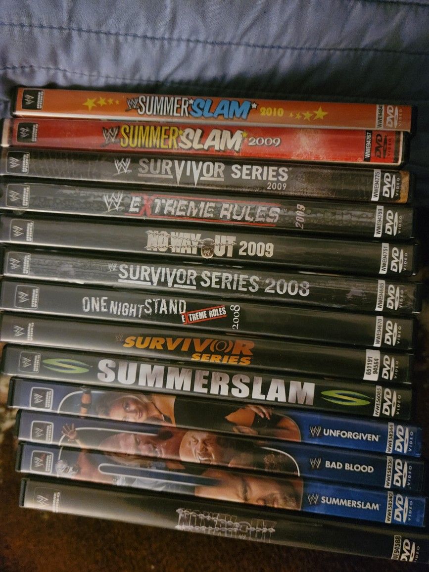 WWE Pay-per- View DvDs