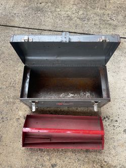 Vintage sears craftsman tool box metal job site