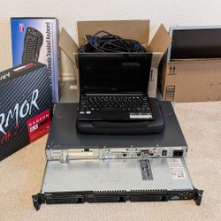 Dell Intel Server Cisco Firewall Acer Laptop MSI RX570 8GB GPU LCD Screens Cables Electronics Lot 