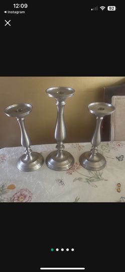 Metal iron candleholders