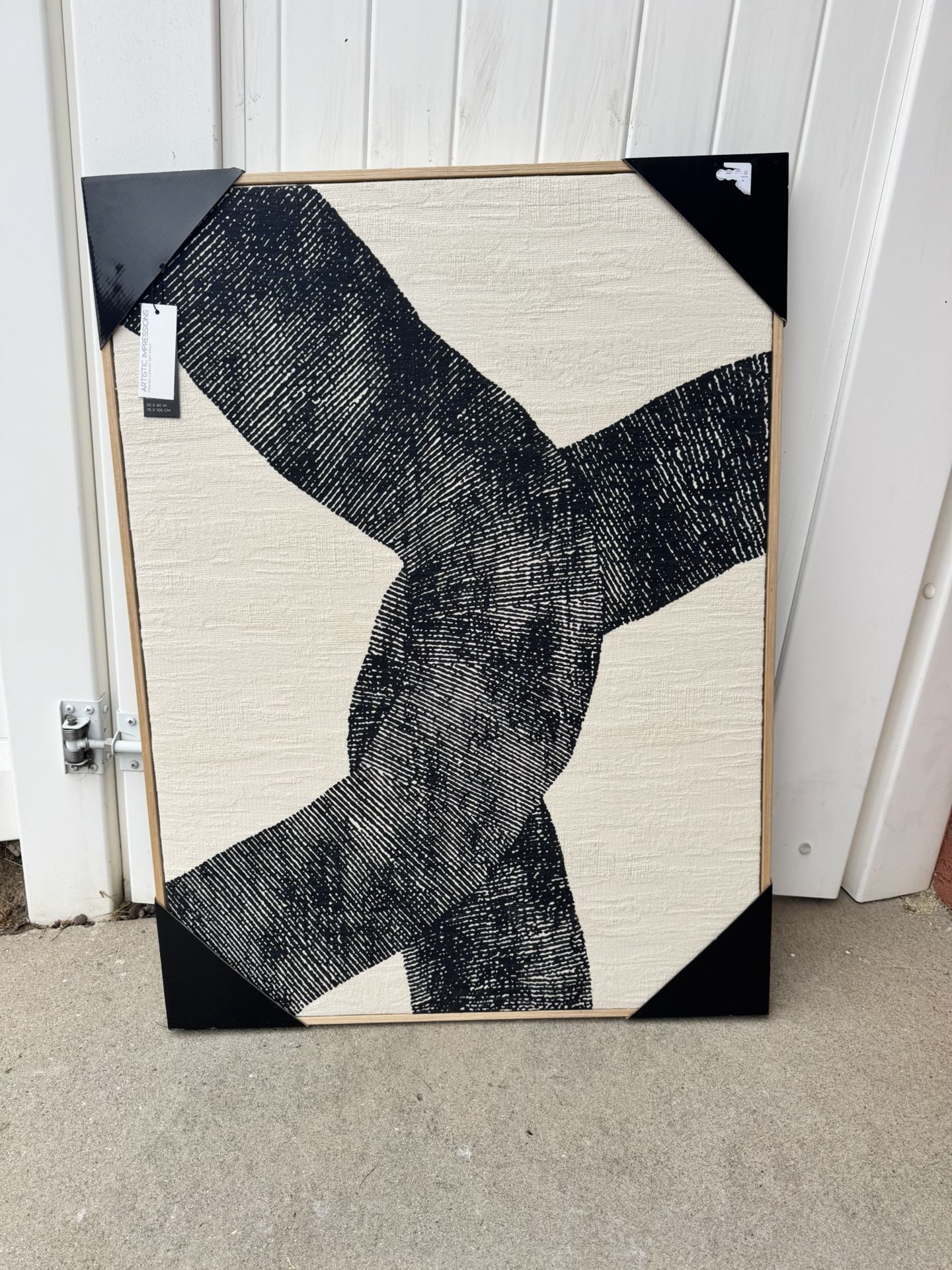 Large Modern Abstract Canvas Art – 30x40” Framed Wall Décor
