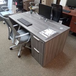 Desk With File Cabinet