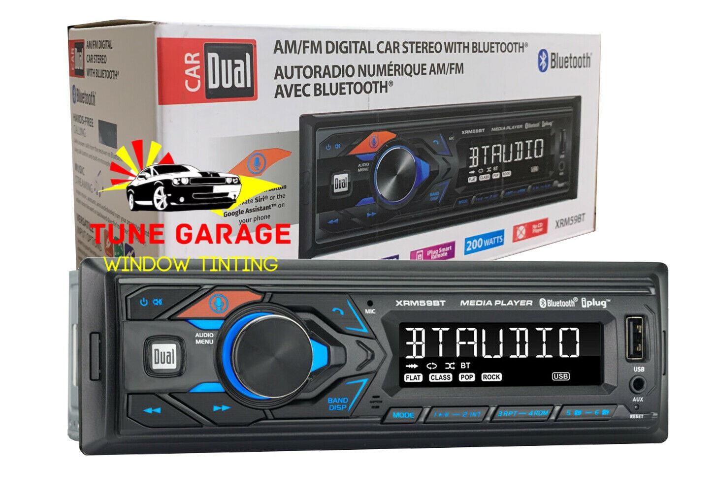 Dual XRM59BT AM/FM Digital Car Stereo Receiver w/ Bluetooth & USB / Aux Input $39.99