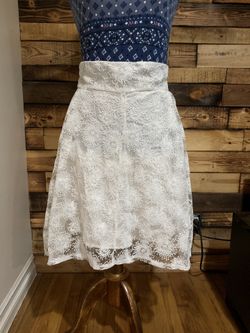 White Lacy Skirt Small