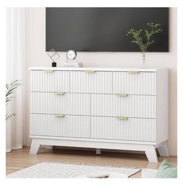 BRAND NEW White Modern Dresser/TV Stand/Organizer