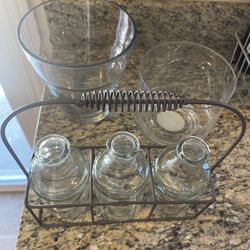 Glass Vases, Pots Or Candleholders