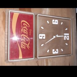 Vintage Coca Cola Clock WORKS