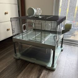 Small Animal Cage W Feeder 