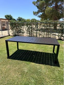 Outdoor metal table