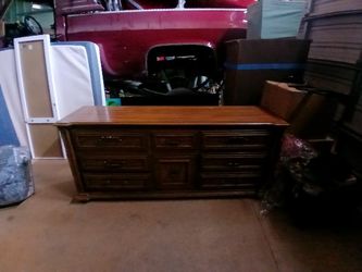 Solid Wood Dresser & Mirror