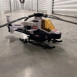 Tonka Hasbro Police Dept Rescue Helicopter Lights Sounds Power Winch Toy Works