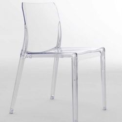 2 Alberto Turolo Mi Ami Itf Design Clear Stacking  Chairs Pair Mid Crntury Modern Vintage Retro Herman Miller Eames Shell Office Side 