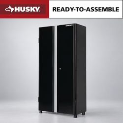 Husky 36.6 × 72 in. Black Steel Storage Cabinet