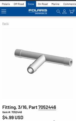 Polaris RZR T fitting replacement parts