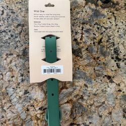 Wild One Green Waterproof All-Weather Dog Collar Size S 8-12 in Christmas Spruce