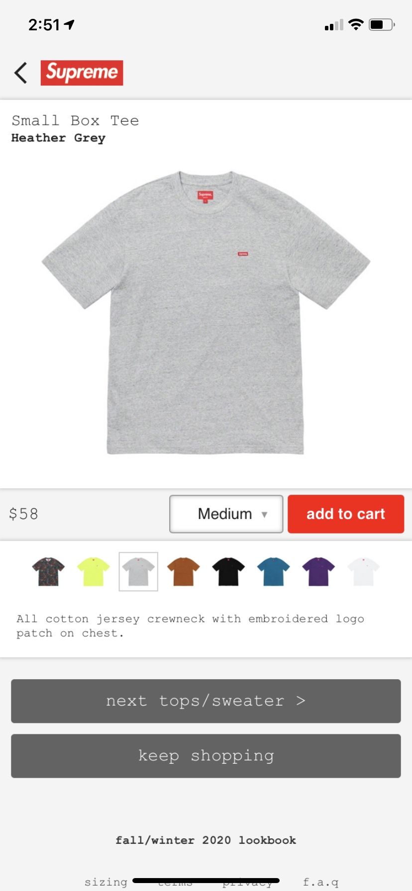 Supreme mini box logo Large