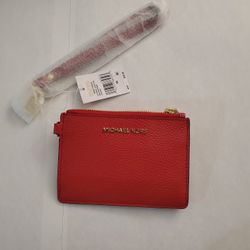 Michael Kors Leather Coin Purse Red