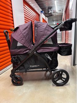 Baby Trend Navigator Plus 2-in-1 Stroller Wagon 2 Kids - Open Box Dash Plum