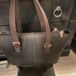 Classic Brown & Black Shoulder Bag