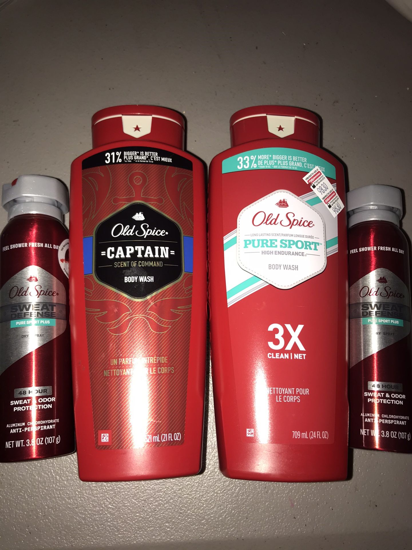 Old spice body wash and spray