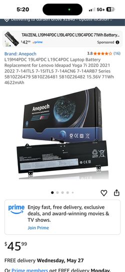 Battery Replacement for Lenovo