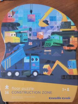 Crocodile creek floor puzzle constraction zone vehicle