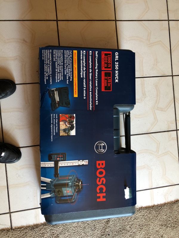 Bosch Grl 250 Hvck Self Leveling Rotary Laser Complete Kit For