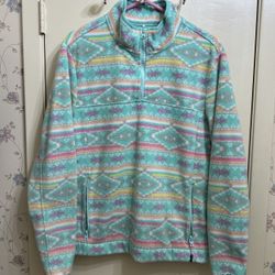 Mens Chubbies Southwestern Aztec Print 1/4 Zip Pullover Sweater Size Medium