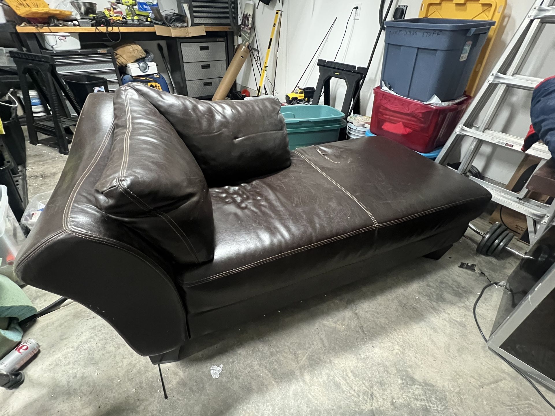 Free Leather Chaise Lounge Sofa