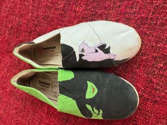 One of a Kind Handpainted "Wicked" Shoes