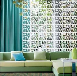 Room Dividers 12 Piece White Room Divider Folding Plastic Partition Hanging Screen Panels Curtain Modern Living Bedroom Decorative Room Divider Screen