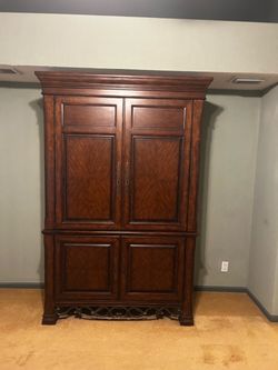 FREE - Solid Wood Armoire / Entertainment Center / Wardrobe Cabinet