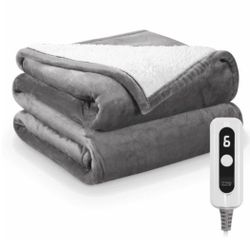 Full Size Electric Heating Blanket, gray