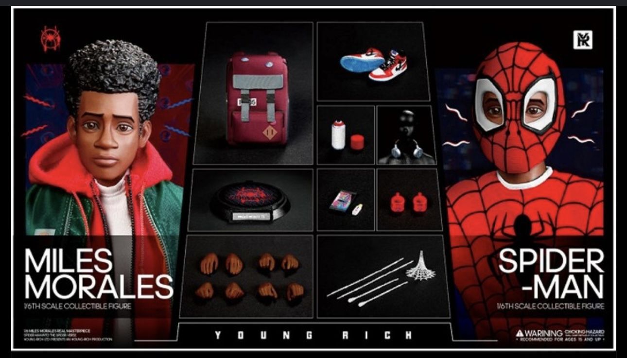 YOUNGRICH TOYS 1/6 Miles Morales Into the Spider-Verse SP001 Rare Sold Out Spider-Man