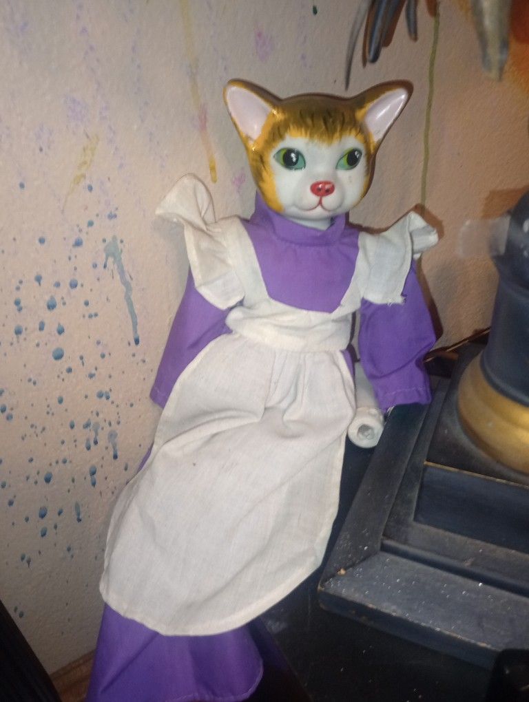 Vintage Porcelain Cat Doll