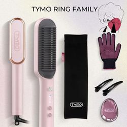 TYMO Hair Straightener Brush, Hair Straightening Comb for Women with 5 Temp 20S 