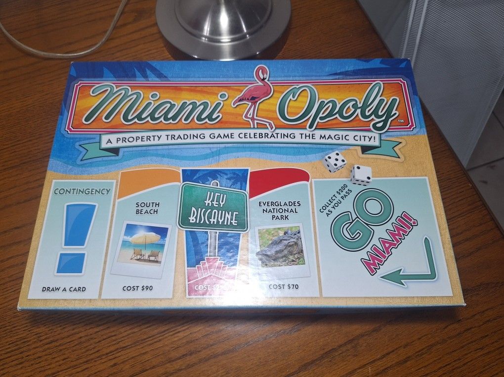 Like New!! Miami-opoly Board Game: A Property Trading Game Celebrating The Magic City Miami