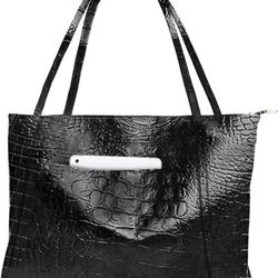 Large Tote Bag for Women Work with Zipper Ladies Travel Vegan Leather Purses and Handbags